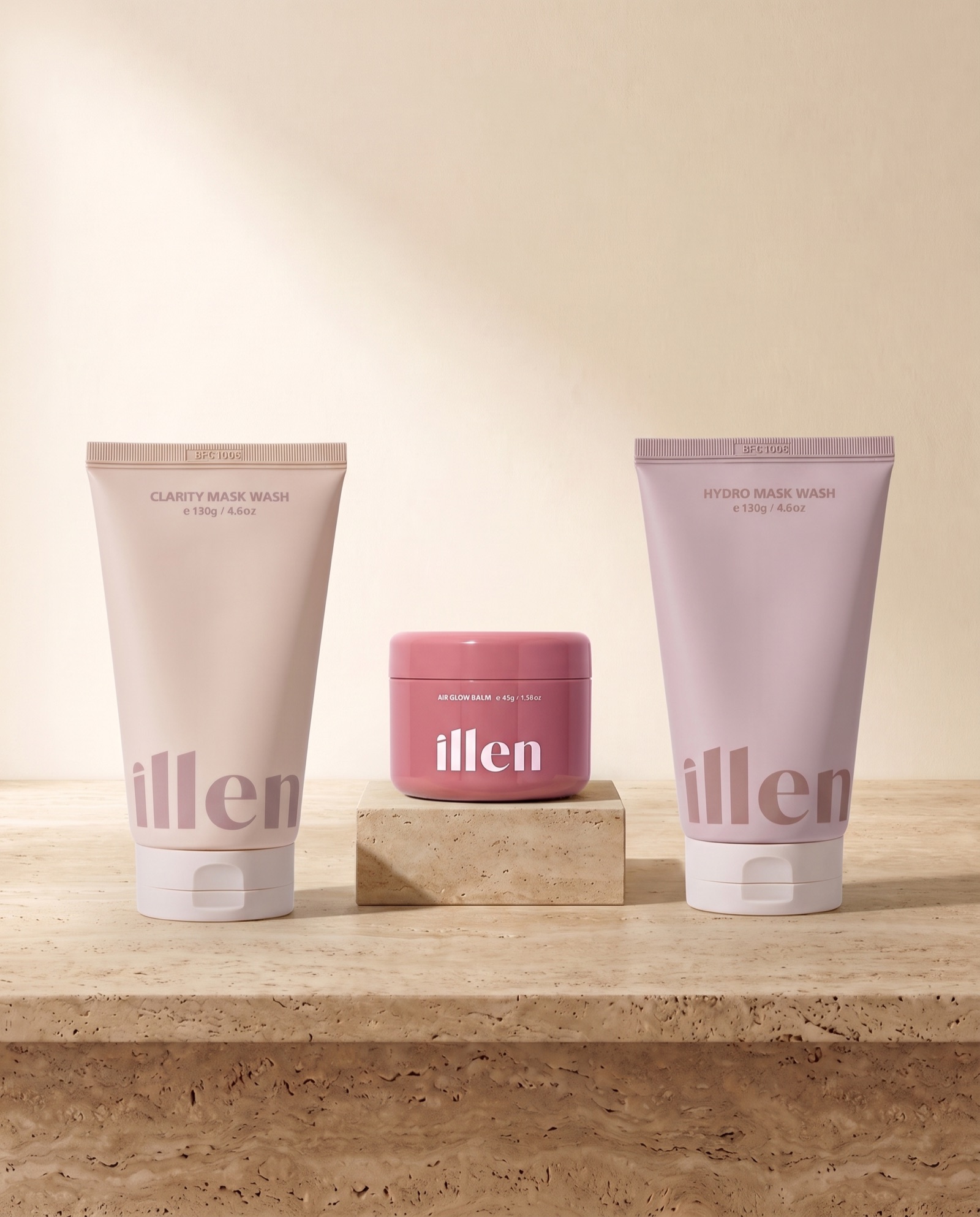 illenの3製品(クラリティ マスクウォッシュ、ハイドロ マスクウォッシュ、エアグローバーム)